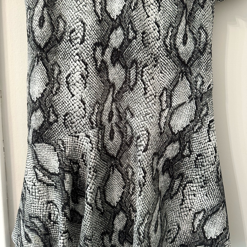 Rachel Zoe Python Print Mini Shift Flounce Dress - Picture 2 of 5